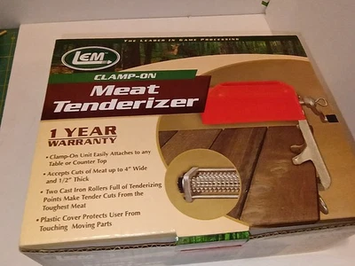LEM Products Clamp-On Meat Tenderizer (processes 1/2" thick, 4" wide) New in Box - Image 1 of 4