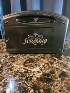 SCRABBLE DIAMOND ANIVER EDITION Crossword Game Rotating Board Hasbro BlACK G - Picture 1 of 4