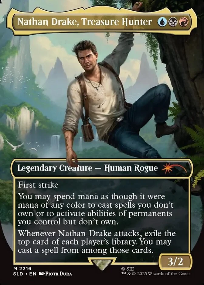 1x - Nathan Drake, Treasure Hunter - Borderless #2216 - Secret Lair: Playstation - Image 1 of 1