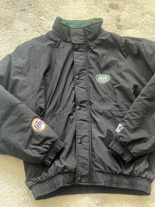 Vintage New York Jets Jacket Mens L Miller Light NFL Football Starter 90s Nylon - Picture 1 of 5