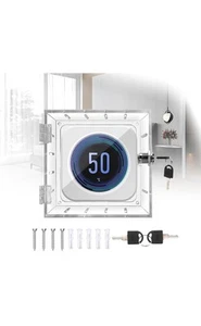 Thermostat Lock Box with Key, Clear Thermostat Cover with Lock Compatible wit... - Picture 1 of 13