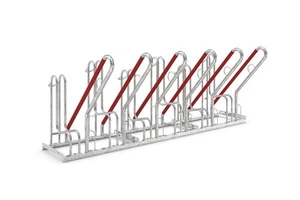 Anlehnparker 4506, Feuerverzinkter Stahl, 6 Einstellplätze - Bild 1 von 8
