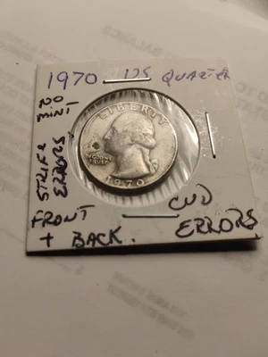 1970 Mint State-Washington Quarter No Mint Mark Error Coin - Image 1 of 4