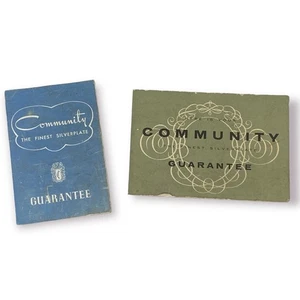 1930s Community Plate Lot of 2 Guarantee Pamphlets - Picture 1 of 3