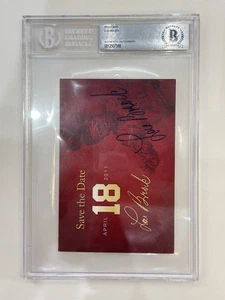 Lou Brock Autographed Postcard authenticated by Beckett Grading Services**AE6275 - Picture 1 of 2