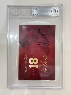 Lou Brock Autographed Postcard authenticated by Beckett Grading Services**AE6275 - Image 1 of 2