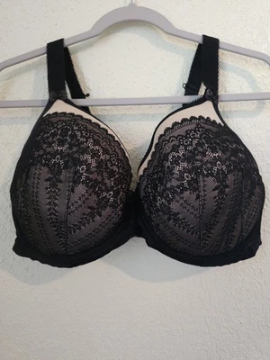 Sujetador con aros Elomi Bijou Sourée negro encaje sobre crema 38H Foto 1 de 4