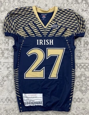 Camiseta de fútbol Rawlings Notre Dame Irish Vapor Fusion para hombre L azul marino PJ47VFMJE Foto 1 de 4