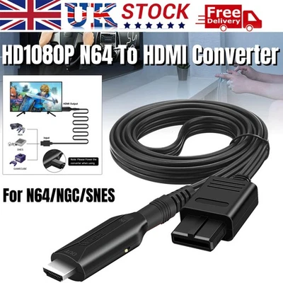 Cable adaptador HD1080P N64 a HDMI convertidor HDMI para N64 / GameCube / SNES - Imagen 1 de 4