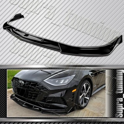 Kit de alerón de parachoques delantero pintado de negro para Hyundai Sonata 2020-2023 estilo CK Foto 1 de 4