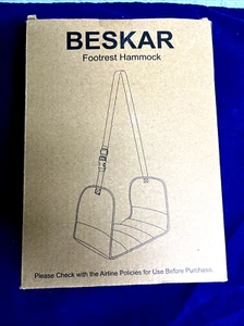 Beskar Memory Foam Footrest Hammock Black with Storage Bag NEW IN PKG - Picture 1 of 2