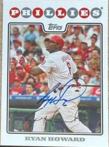 Ryan Howard Autographed 2008 Topps #100 - Picture 1 of 1