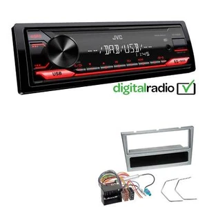 JVC KD-X182DB MP3 DAB+ USB 1-DIN Autoradio für Opel Corsa C 2004-2006 matt chrom - Bild 1 von 5