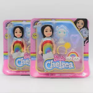 Lot of 2 Barbie Chelsea You Can Be Anything Doll Rainbow, Pride Keychain, Cat - Picture 1 of 2