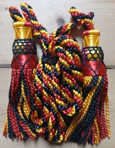 Bagpipe SILK Drone Cords Wallace Tartan- RED BLACK YELLOW - Picture 1 of 3