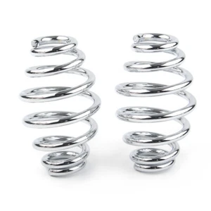 3" Barrel Coiled Solo Seat Springs For Harley Dyna Tourung Chopper Silver USA - Picture 1 of 3