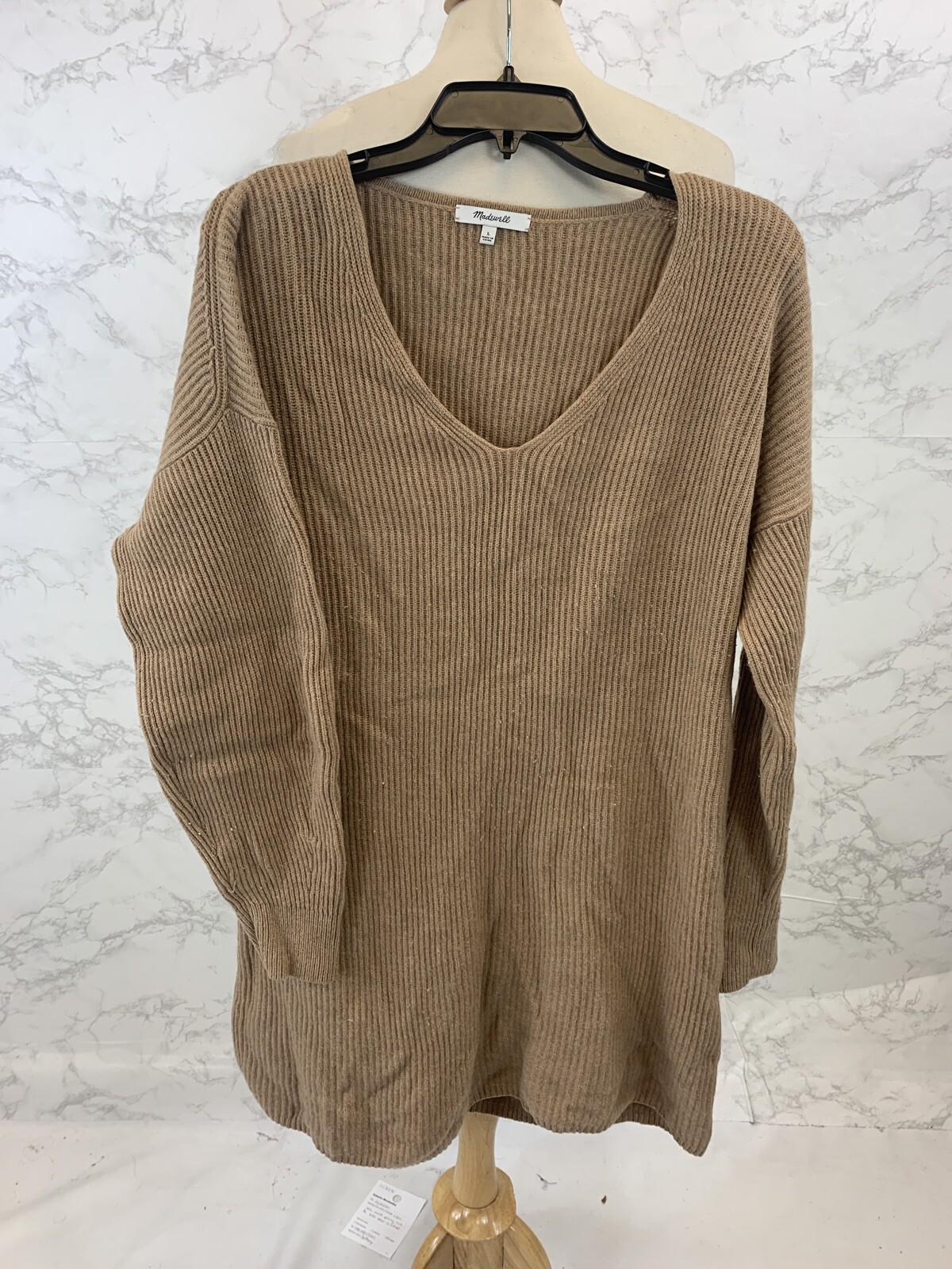 V-Neck Sweater Dress Af159 Size 
