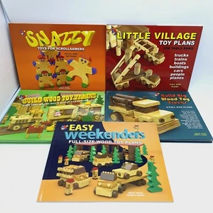 5 Design Book Lot of Building Plans For Toy Trucks Trains Scroll Saw Table Saw - Picture 1 of 16