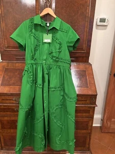 Ribbon Short Sleeve Midi Shirtdress Kate Spade New York x Target Green L Large - Picture 1 of 4