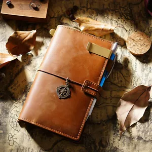 Traveler Vintage Leather Blank Paper Journal Notebook Diary Planner 64 * 3 Pages - Picture 1 of 17