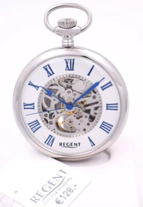Regent SKELETT Lepine Taschenuhr mit Kette - Picture 1 of 6