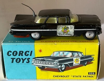 CORGI 223 CHEVROLET IMPALA STATE PATROL. ALL EXCELLENT . - Image 1 of 4