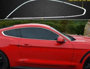 For 2015-2022 Ford Mustang Stainless steel Chrome Car Window Strip Trim Cover - Bild 1 von 6