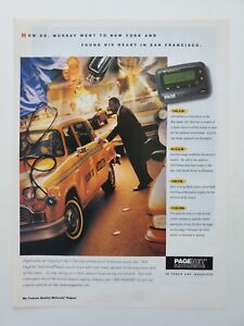 Pagenet Nationwide Pagers Dr. Murray NY Street Cabs Pills 1996 Vintage Print Ad