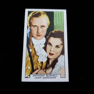 ANTHONY BUSHELL & JOAN GARDNER 1935 Gallaher Film Partners Tobacco Card #7 Ex !