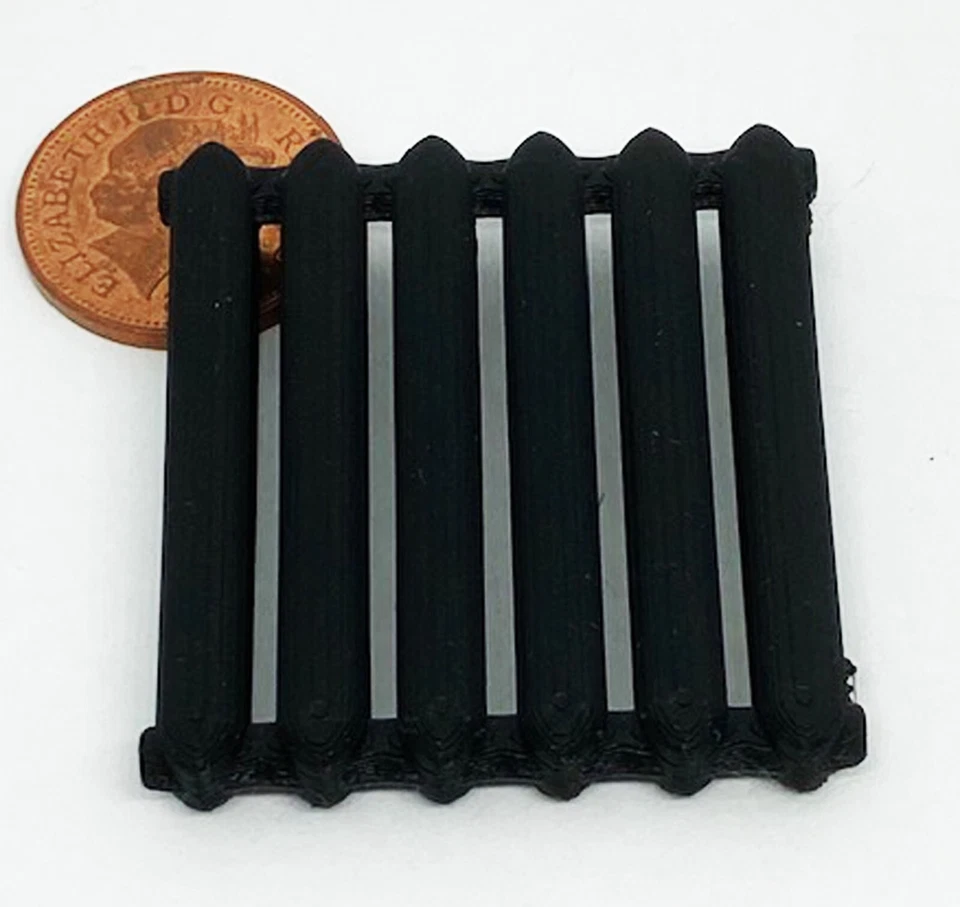 Dolls House Black Plastic Non Working Radiator 3.7cm x 4cm Tumdee 1:12 Scale - Image 1 of 1