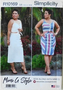 Simplicity 8927 Misses Mimi G Style Tie Front Top Skirt Sewing Pattern Sz 16-24 - Picture 1 of 1