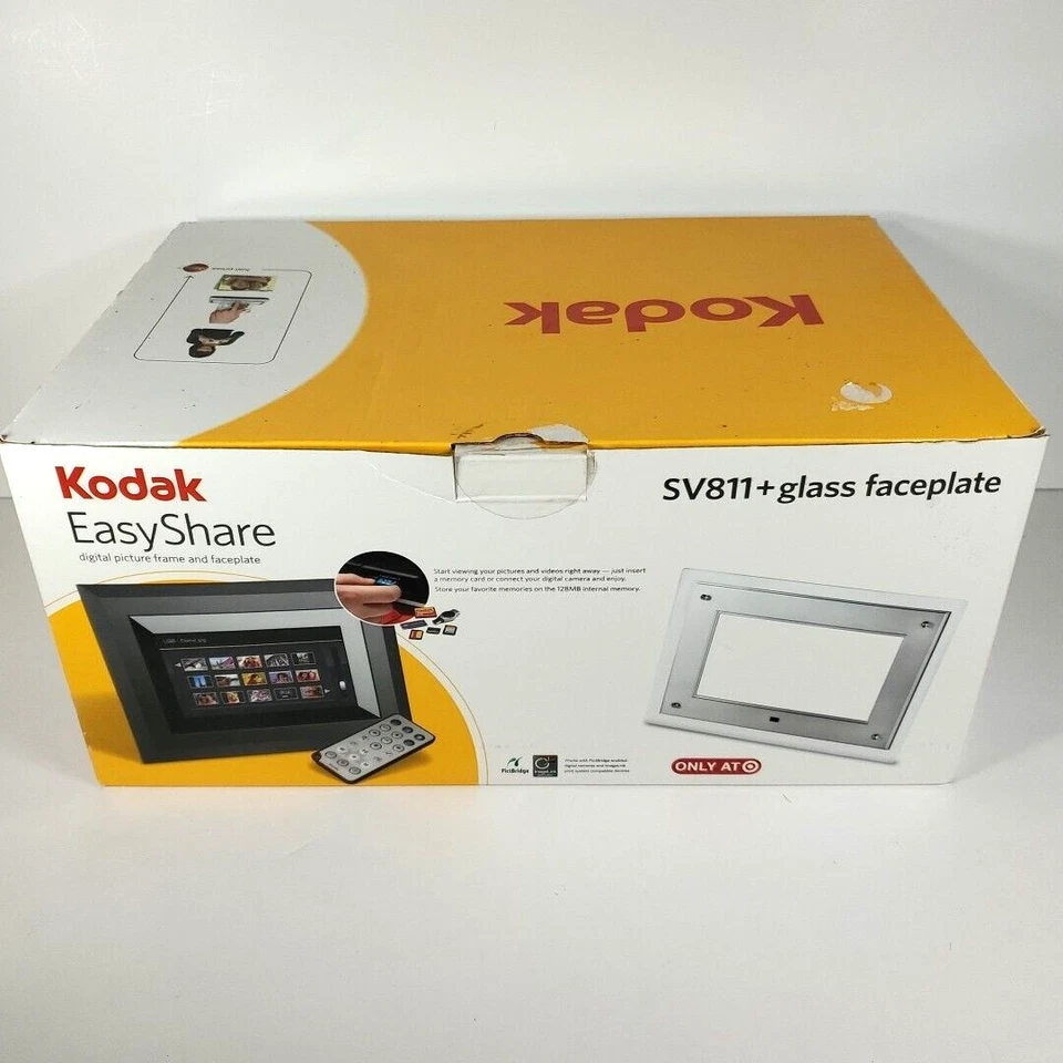 NEW Kodak EasyShare 8" Digital Picture Frame & Glass Faceplate SV811; Open Box - Image 1 of 4