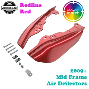 Redline Red Mid-Frame Air Deflectors For 2009+ Harley Street Road FLHX - Picture 1 of 8