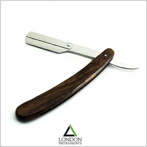 Traditional Vintage Barber Salon Straight Throat Shaving Wet Razor Wooden Handle - Picture 1 of 3