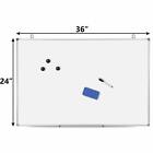 Aluminum Frame Magnetic Whiteboard 36 x 24' Dry Erase Wall Hanging Board