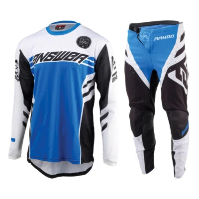 Answer 2025 Youth Arkon Nitrus Jersey Pant Combo Blue/Black/White - Image 1 of 4