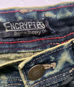 Encrypted Men's Jeans Size 30 / 30 Slim Skinny Blue Acid Wash Faded - Imagen 1 de 9