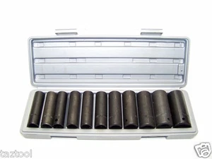 12 pc 1/2" dr Deep Impact Socket Set Metric 1/2" Drive Impact Wrench Sockets - Picture 1 of 1