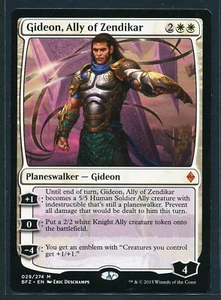 Gideon, Ally of Zendikar - Magic MTG 2015 Battle for Zendikar NM - Picture 1 of 1