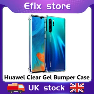For Huawei P20 P30 P40 Pro Lite Mate P Smart Clear Shockproof Gel Bumper Case - Picture 1 of 1