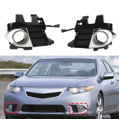 2PCS Front Bumper Fog Light Cover Lamp Bezel Trim For Acura TSX 2.4L 2011-2014 - Imagem 1 de 4