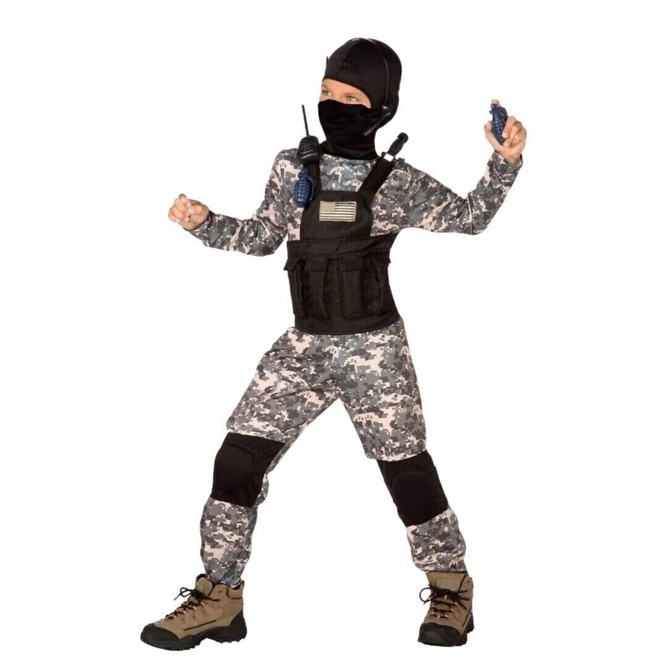 Disfraz de Halloween soldado camuflaje Palamon Navy Seal niños - M (8) Foto 1 de 1