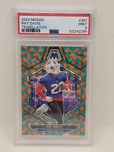 2024 Panini Mosaic Ray Davis Tessellation Prizm /15 PSA 9 Rookie Card #387 Bills - Picture 1 of 3
