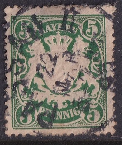 GERMANIA BAVARIA BAYERN FRANCOBOLLO / ANNULLO "PASSAU II" 1895 - Foto 1 di 1