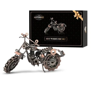 Vintage Handcrafted Iron Motorbike Model Fathers Day with Chainwheel as - Picture 1 of 5