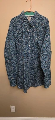 Camisa Occidental Cinch Para Hombre 2XL Azul Cachemira Algodón Rodeo Botón Manga Larga Foto 1 de 3