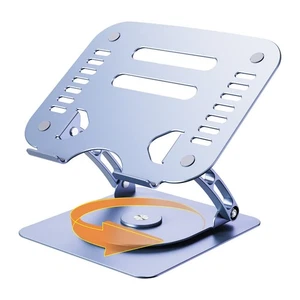 Adjustable Laptop Stand with 360 Rotating Base, Ergonomic Aluminum Alloy Lapt... - Picture 1 of 9