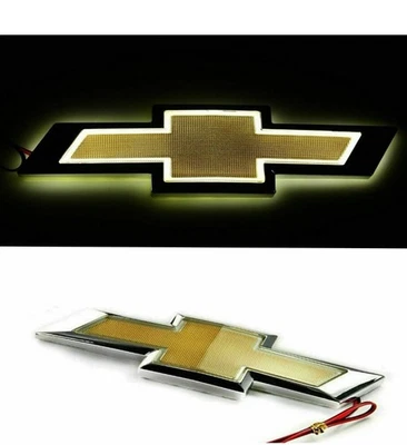Emblema de lámpara insignia de luz trasera automática LED 5D blanca para CHEVROLET CARS Foto 1 de 4