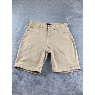 Aeropostale Women Khaki High Rise Curvy Bermuda Shorts Size 14 - Image 1 of 4