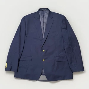 Lauren Ralph Lauren Blazer Sakko Gr. 50 Marine Gold Knopf Wolle Business Karriere - Bild 1 von 10